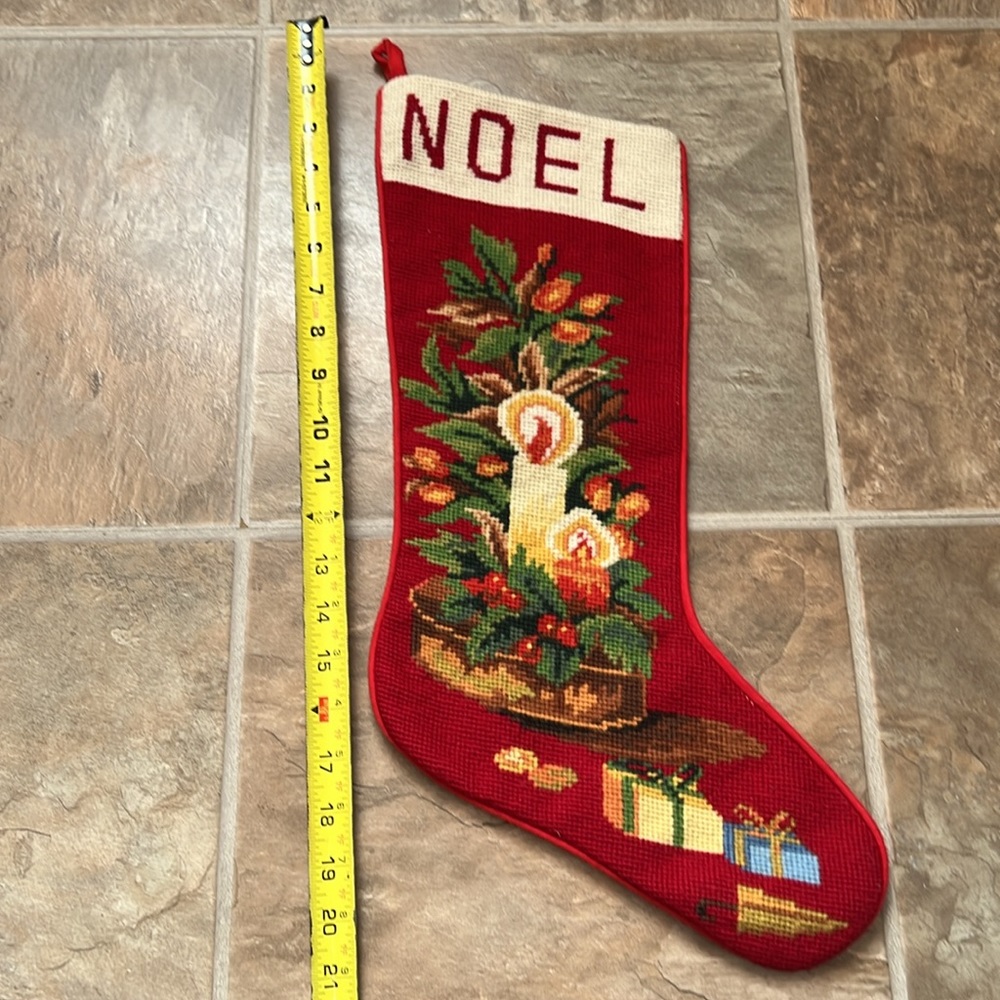 Beautiful Embroidered ”NOEL” Stocking - Picture 6 of 8